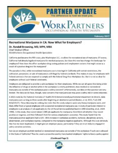 Recreational Marijuana in CA: Now What for Employers?