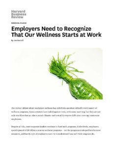Wellness Starts at Work